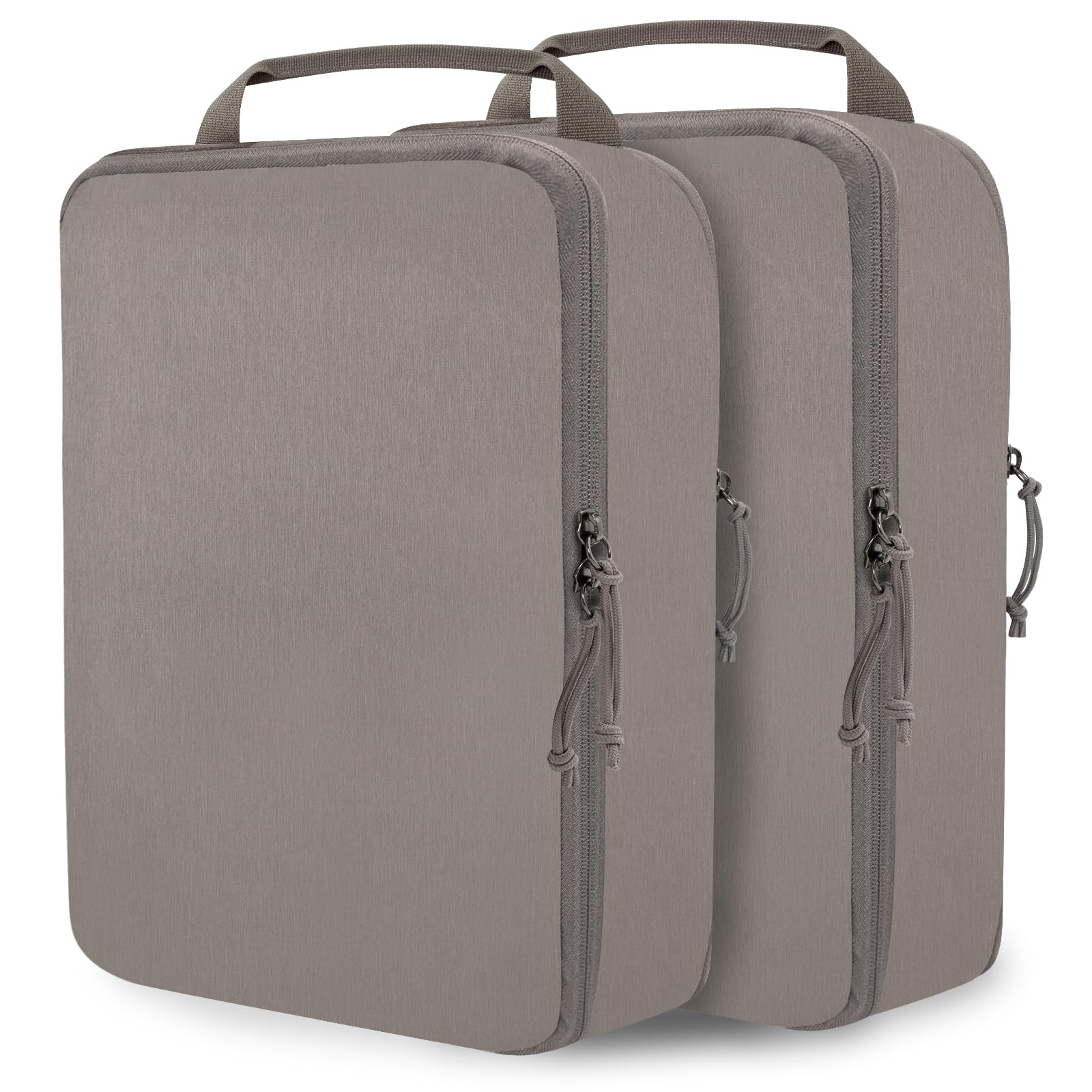 2 Set Extra Large Compression Packing Cubes for Travel Khaki HRS07