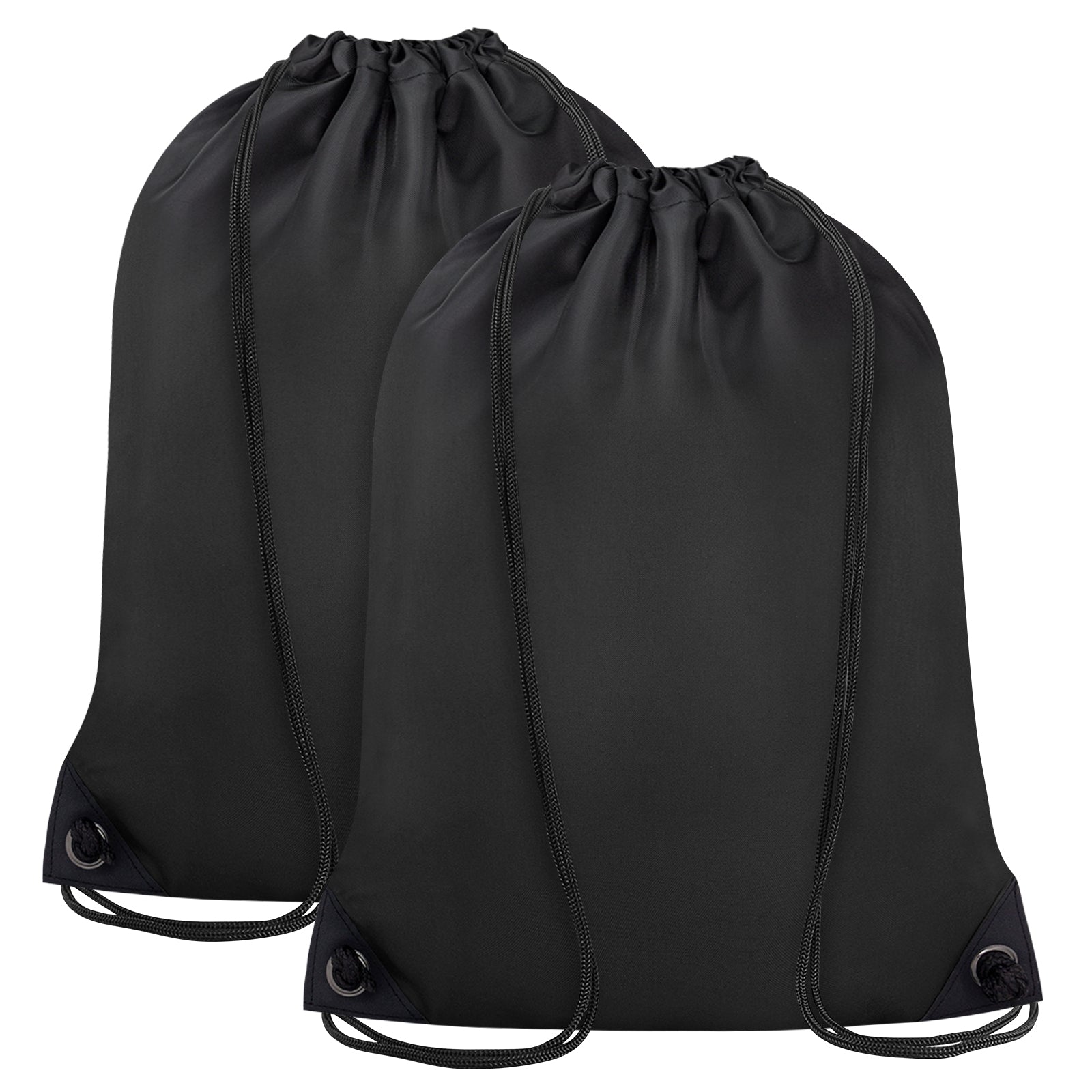 2PCS Drawstring Bags Bulk, String Backpack Black HRS10