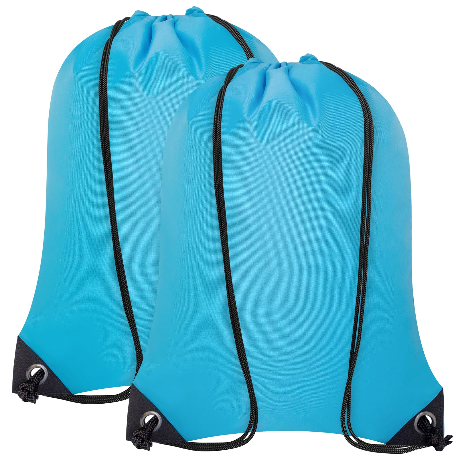 2PCS Drawstring Bags Bulk, String Backpack Bright Light Blue HRS10