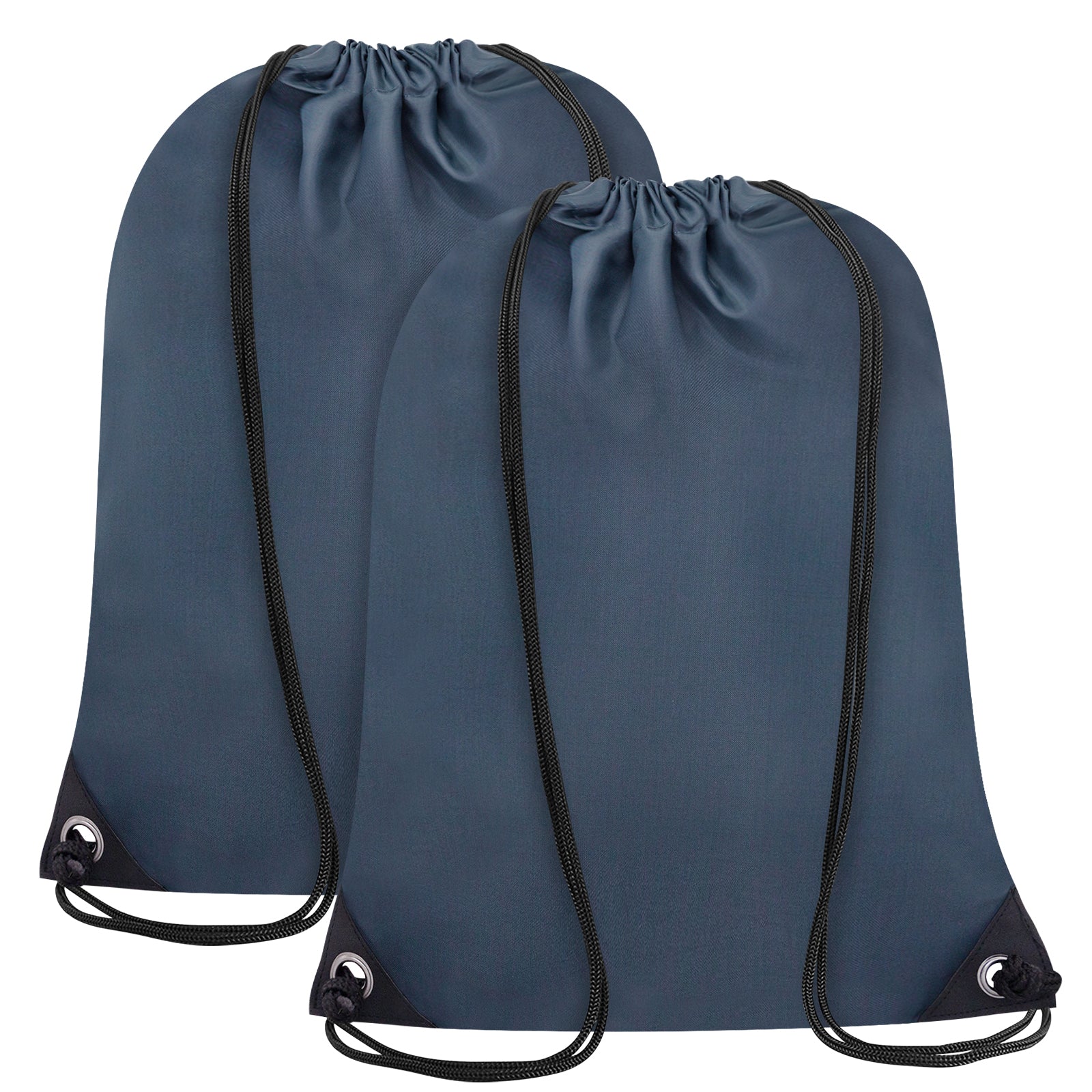 2PCS Drawstring Bags Bulk, String Backpack Navy Blue HRS10