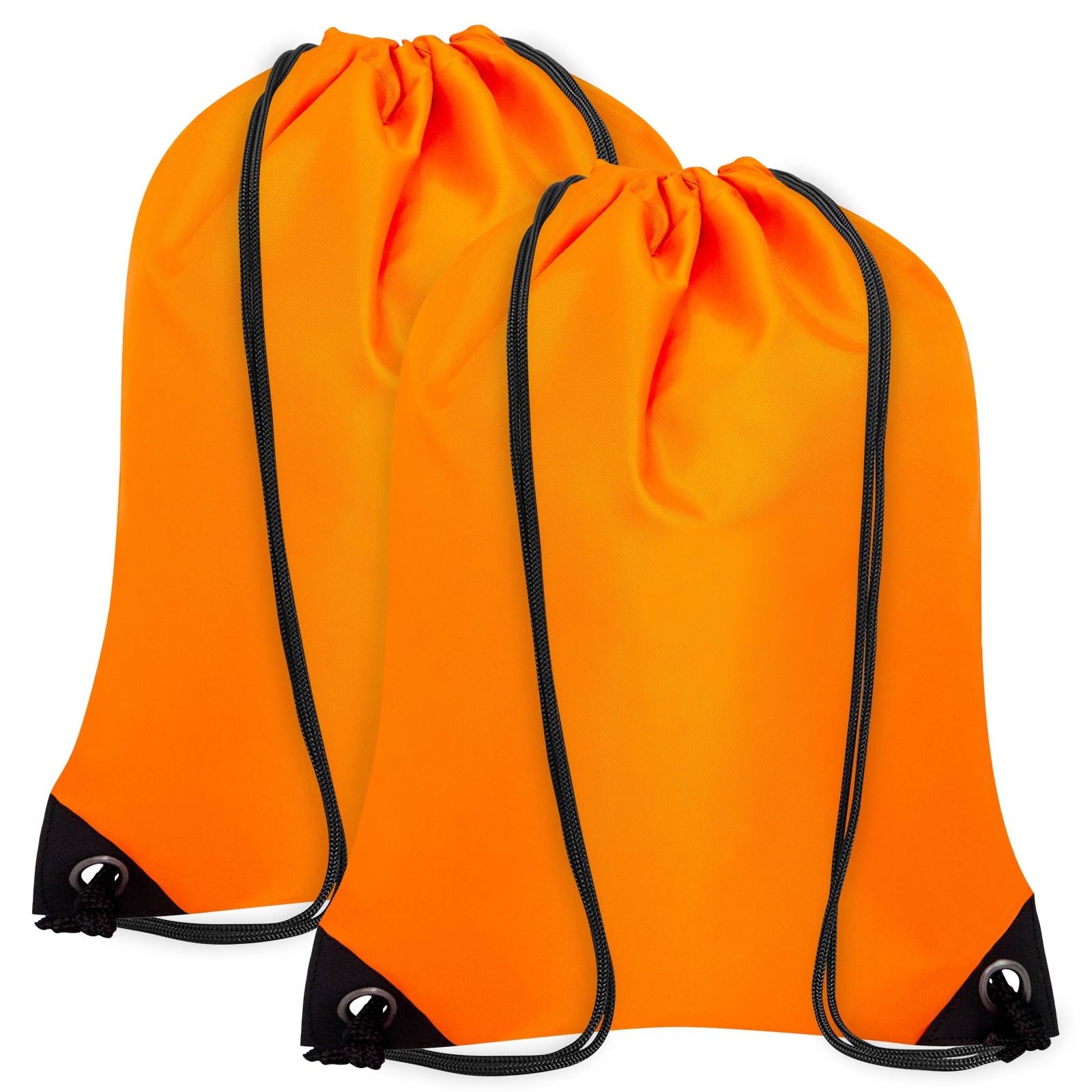 2PCS Drawstring Bags Bulk, String Backpack Orange HRS10