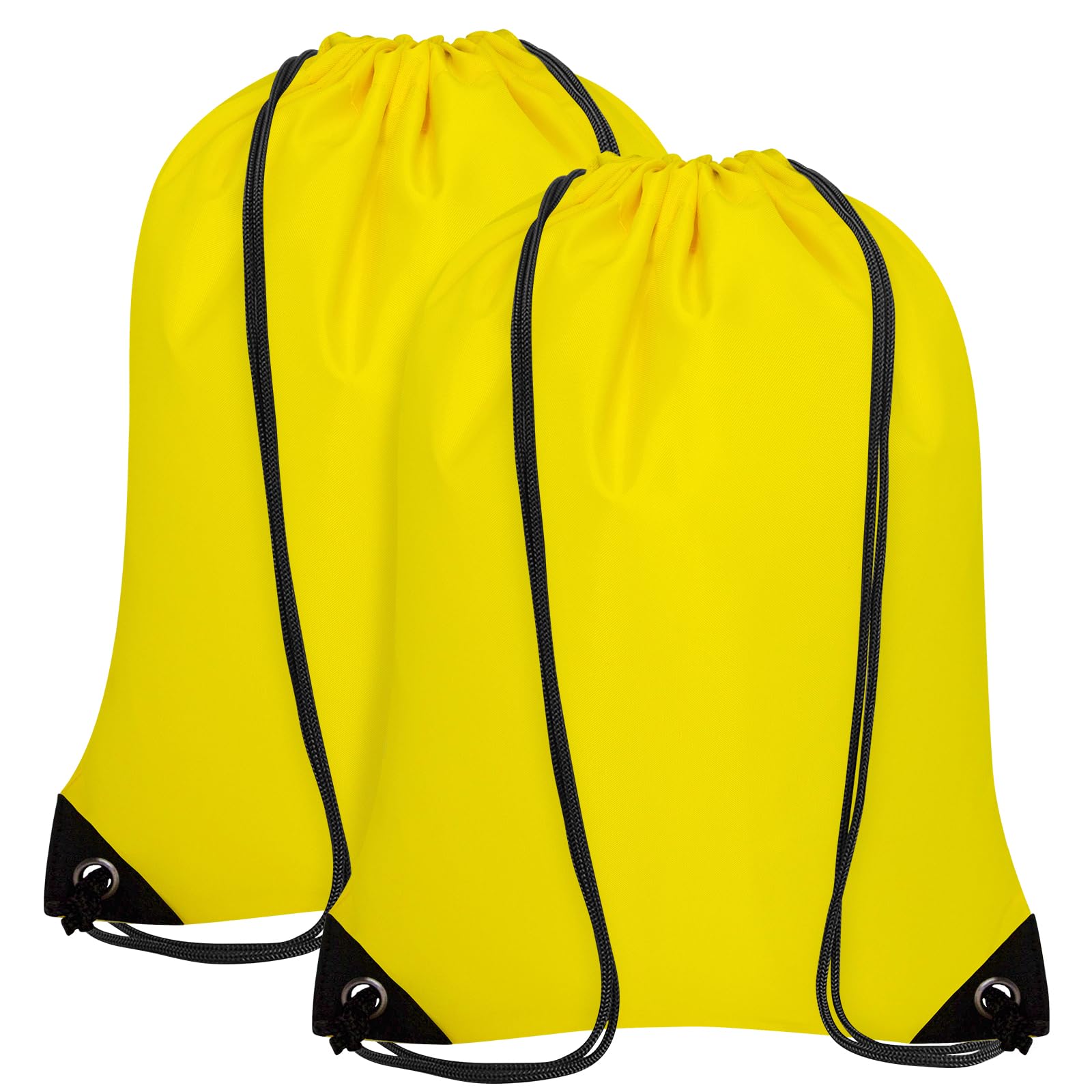 2PCS Drawstring Bags Bulk, String Backpack Yellow HRS10