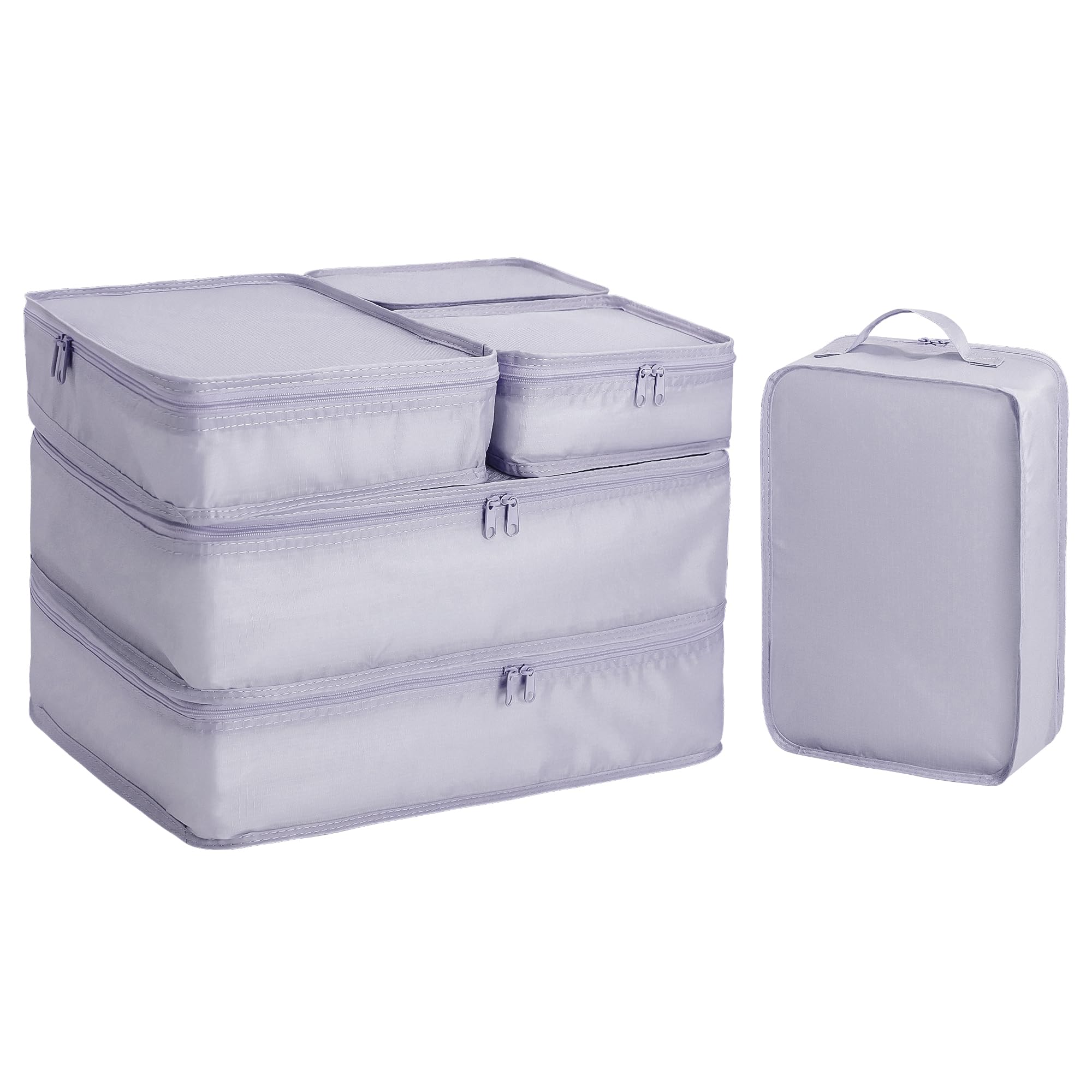 6 Set Travel Packing cubes luggage Organizer Waterproof Shoe Bag Grey HLC019