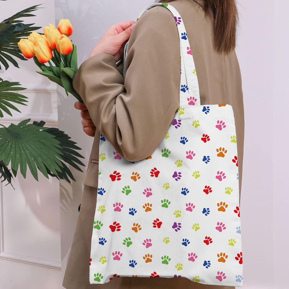 Canvas Durable Folding Large Kitchen Reusable Shopping Bags with Handles Bulk