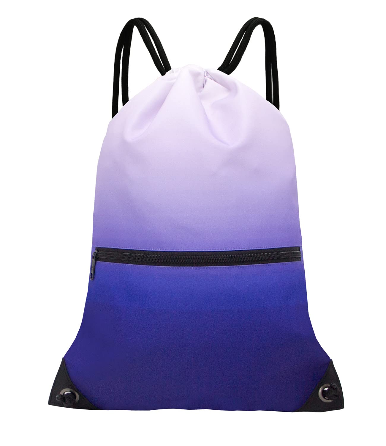 Drawstring Backpack Bag Sport Gym Sackpack Gradient Purple HLC001