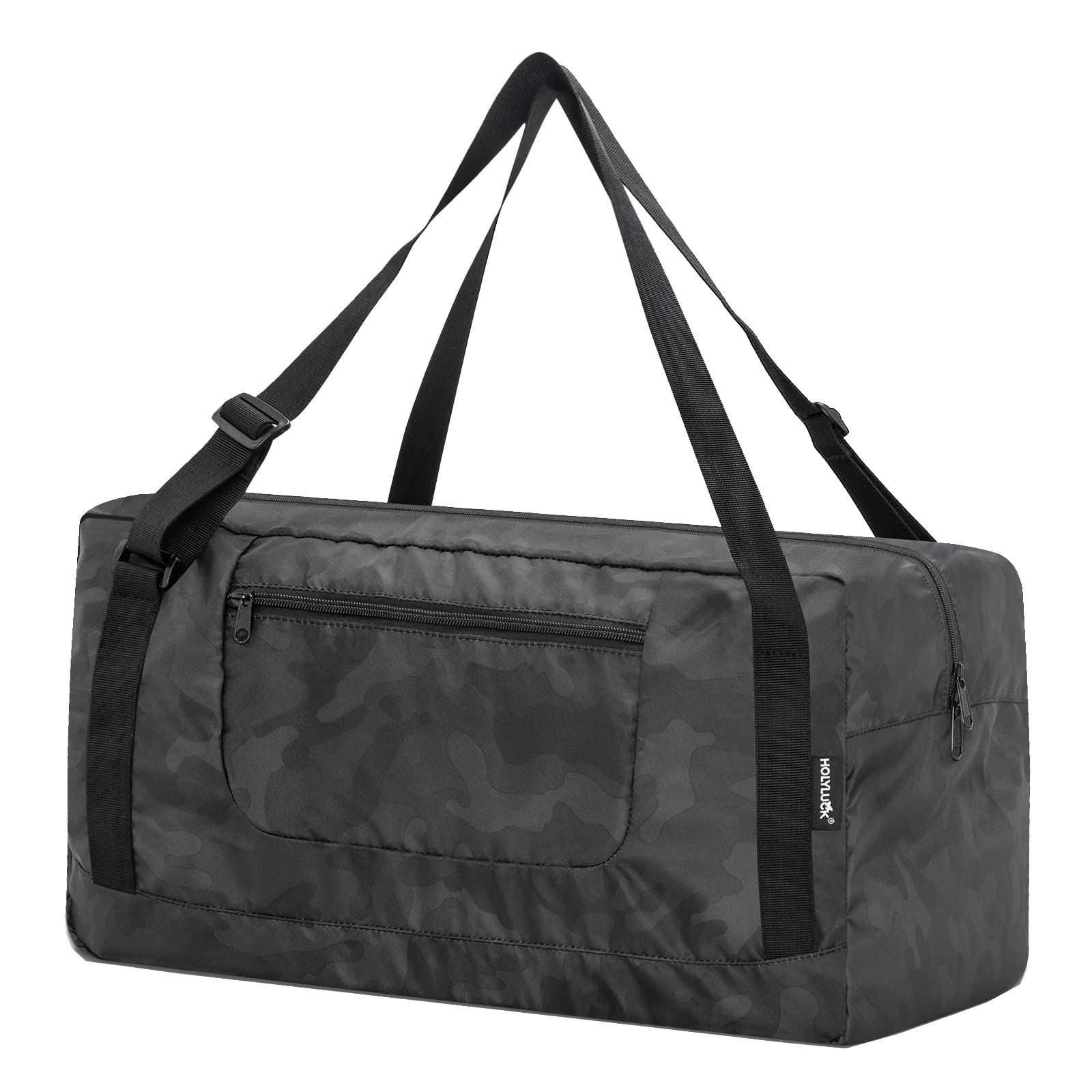 Foldable Travel Duffel Bag For Women & Men Luggage Great for Gym (midnight camo) HLC008