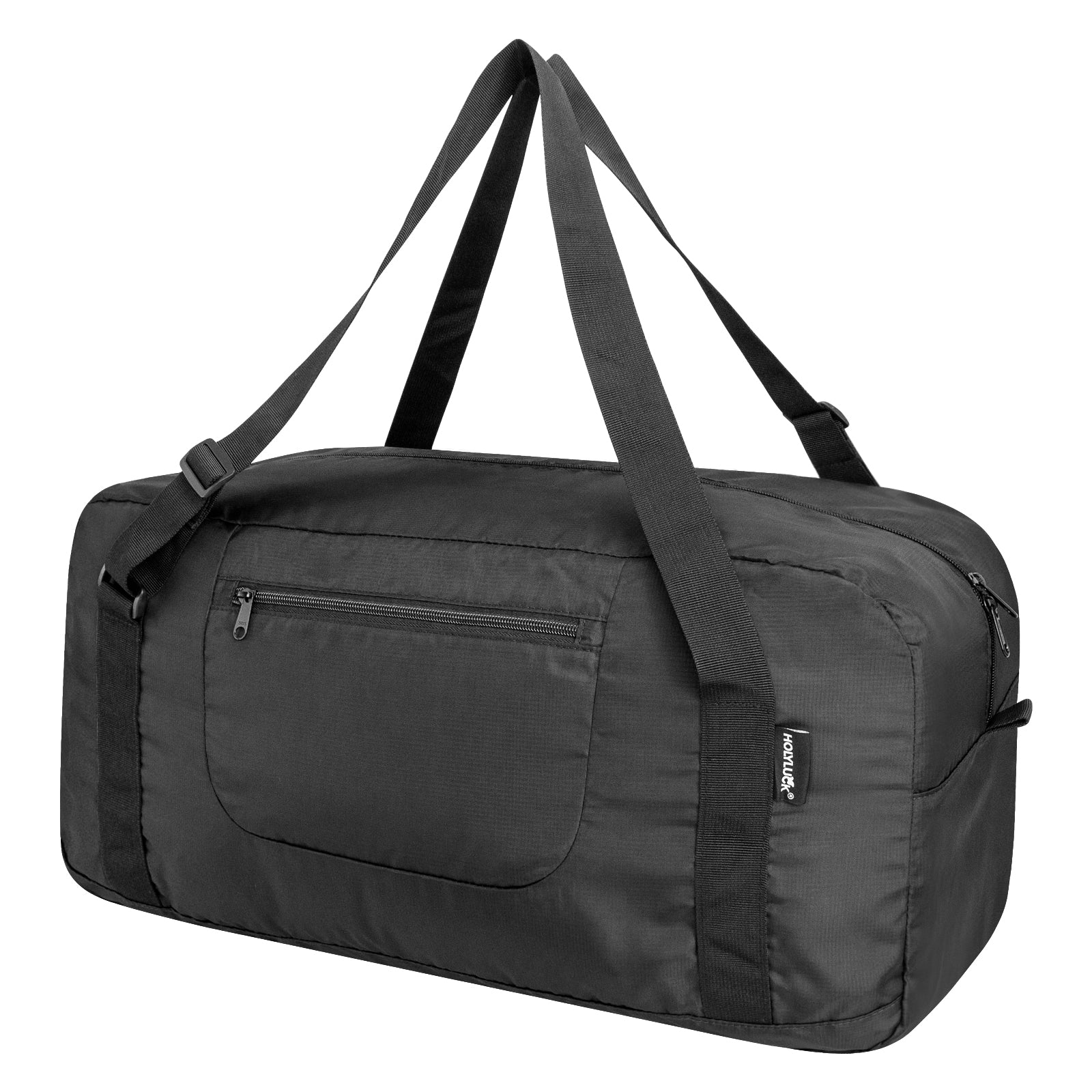 HOLYLUCK Foldable Travel Duffel Bag For Women & Men Luggage Great for Gym - large black HLC408