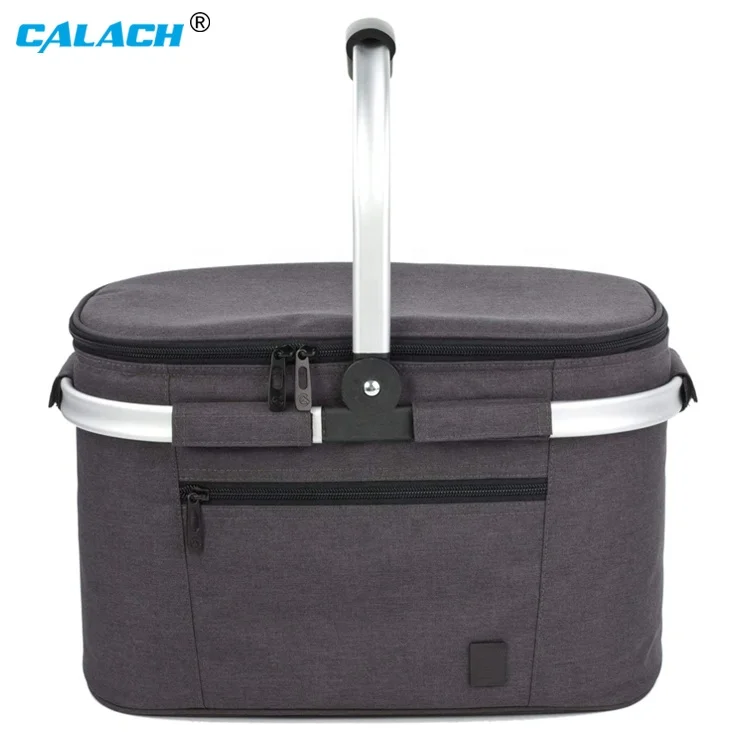 22L Environmentally Friendly Outdoor Picnic Foldable Portable Cooler Box Small Refrigerator Beach Cooler Bags Basket