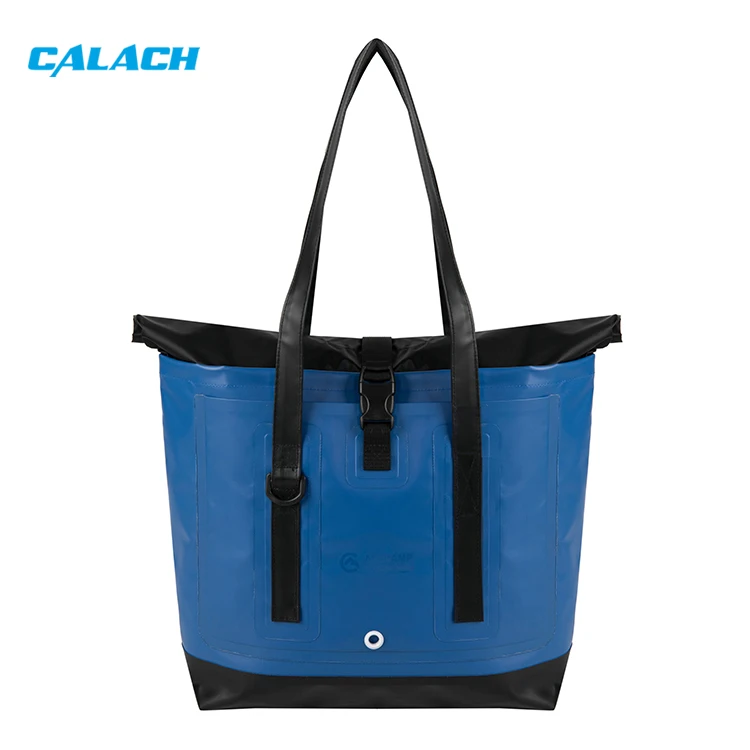 500D PVC Tarpaulin Picnic Lunch Bag Multifunction Tarpaulin Soft Roll Top Tote Cooler Bag for Outdoor Travel Camping