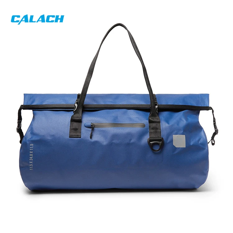 60L Unisex Waterproof Travel Duffel Bag Durable Tarpaulin Sports Dry Zipper Closure Fashionable Printed Duffle Bag