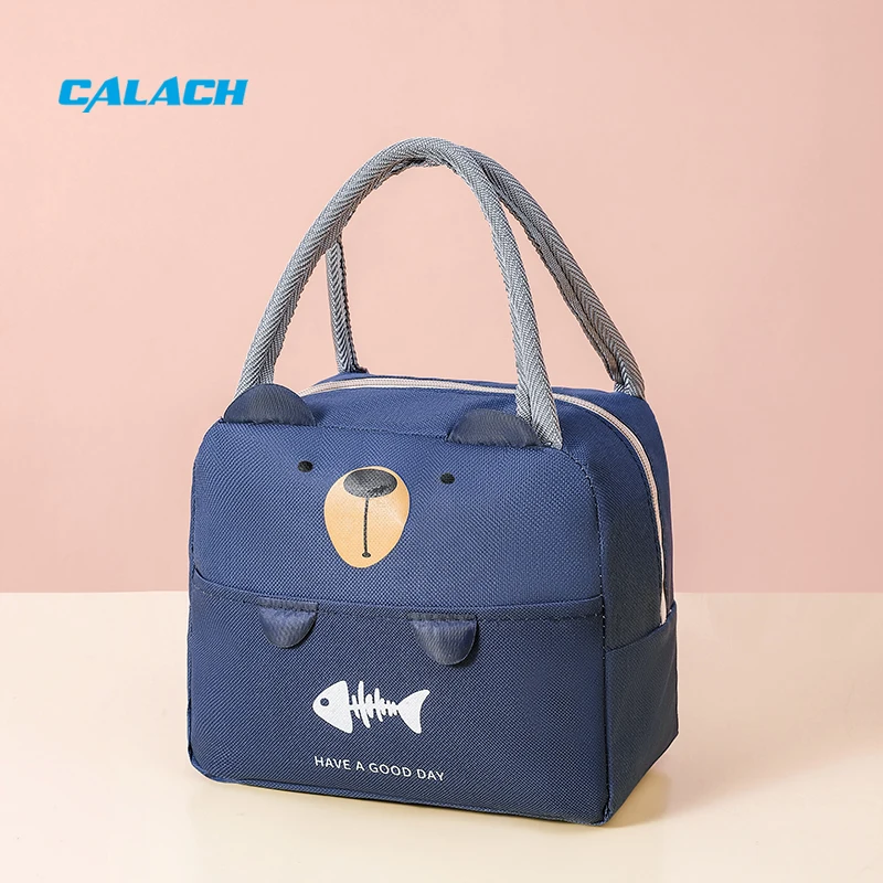 Cartoon Cute Animal Insulated Lunch Box Tote Picnic Food Cooler Thermal Custom Logo Kids Lunch Bento Bag Sports