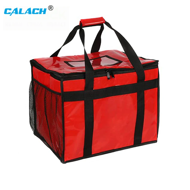 Commercial Quality Food Delivery Bag Foldable Thermal Grocery Insulated Pizza Tote for Bike
