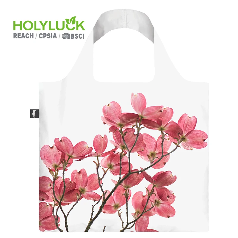 Design Shopping Grocery Bag Polyester Plain Foldable Tote Bags