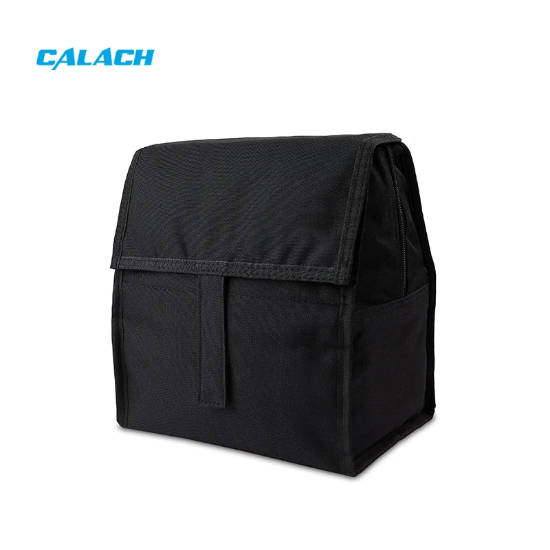 Custom Foldable Reusable Lunch Cooler Bag Zip Fold Closure Lunch Bags With Buckle Handle