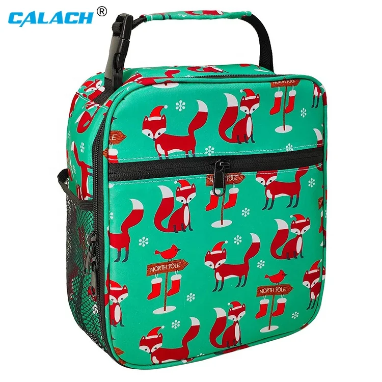 Custom Fox Design 6 Cans Insulated Soft Mini Cooler Bags School Collapsible Leakproof Lunch Bag for Kids Children