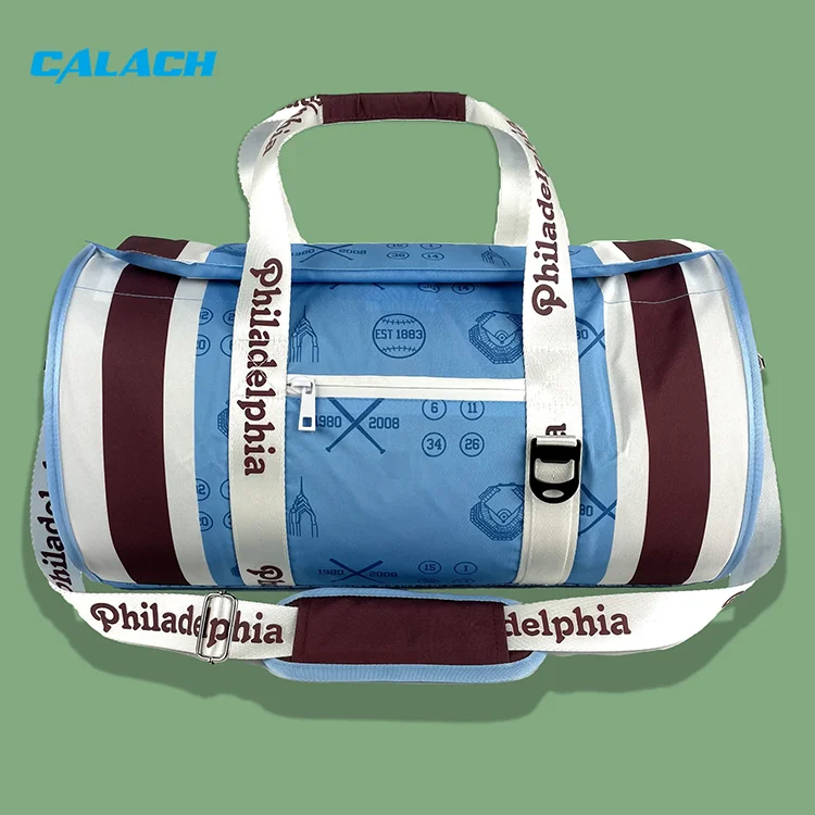 Custom Heavy Duty Large Fitness Travel Duffle Bag Waterproof Nylon Mens Sports Gym Shoulder Soft Duffel Cooler Bag