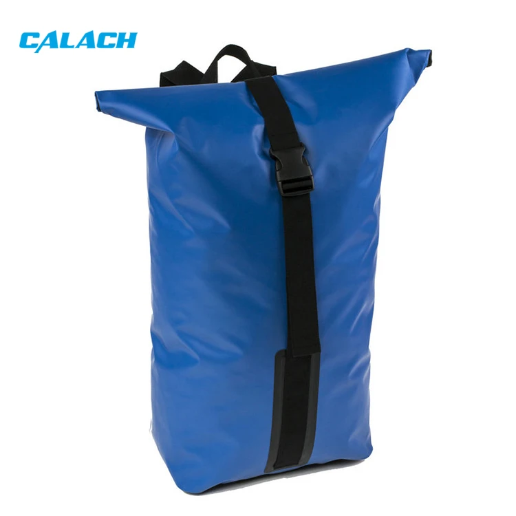 Custom High Quality Camping Swimming Pvc Roll Top Outdoor Waterproof Backpack Hiking Sport Dry  Bag for Men