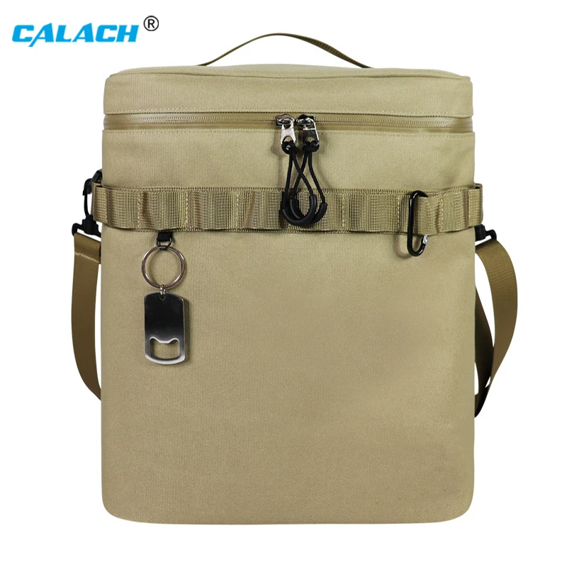 Custom Insulated Adult Wine Cooler Bags Reusesble Travel Picnic Cooler Lunch Bag with Pocket