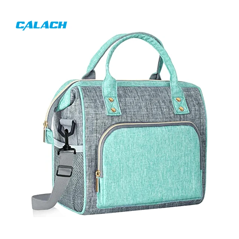 Custom Leakproof Large Reusable Tote Cooler Lunch Bag Thermal Insulated Lunch Bag with Adjustable Strap