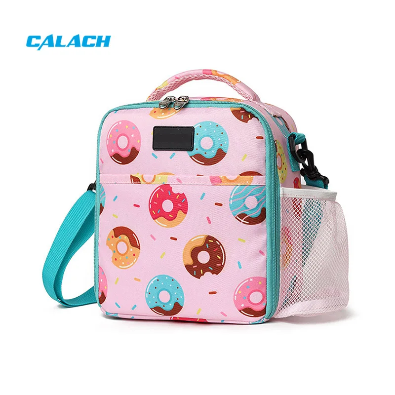 Custom Print Kid School Outdoor Thermal Insulated Food Carry case Handbags Lunch Tote Portable Insulated Kids Cooler Lunch Bags
