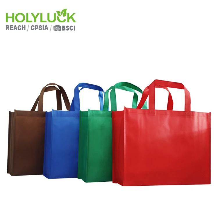 Custom Printed Logo Nonwoven Fabric Reusable Grocery Shopping Tote Bags Gold Gift Bags Customized Printed Logo