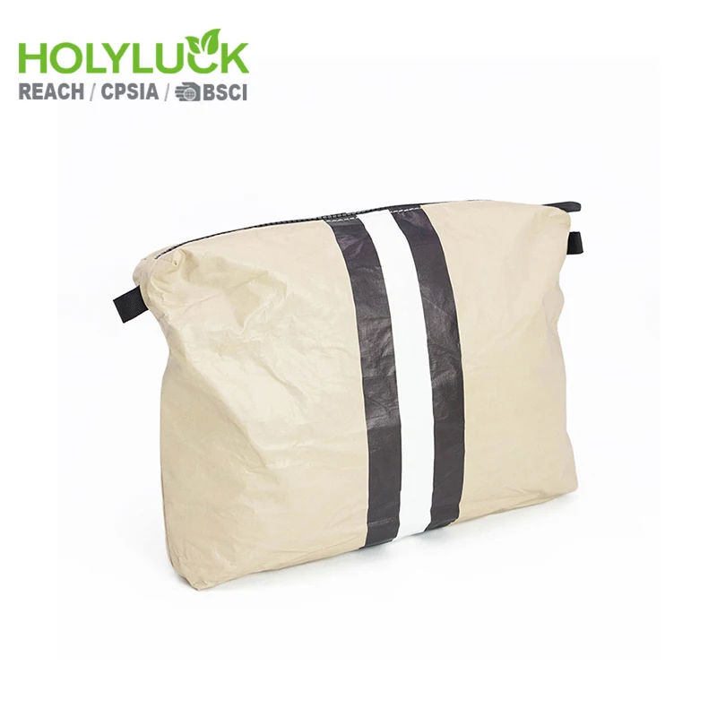 Custom Printing Light Weight Tyvek Aloha Bikini Cosmetic Makeup Zipper Tyvek Paper Cosmetic Bags