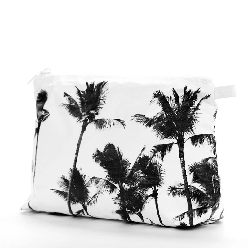 Custom Printing logo Tear Resistant Waterproof Small Lightweight Travel Dupont Paper Zipper Pouch  Tyvek Cosmetic Bags