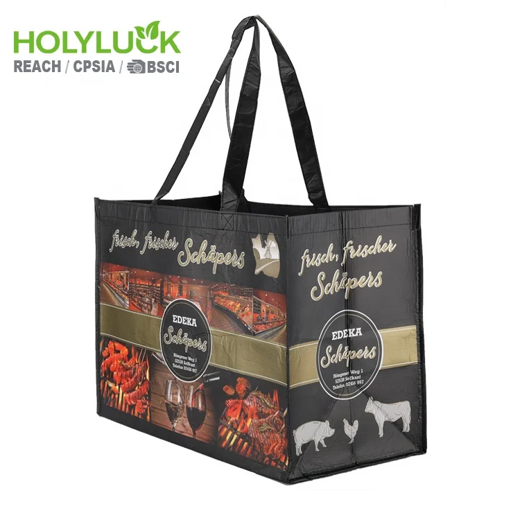 Custom Recycled Large Capacity NonWoven Gift Bags Lightweight Eco-friendly Grocery Non Woven Shopping Tote Bag With Handles