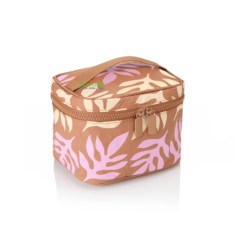 Custom Tyvek Makeup Bag Organizer Large Capacity Travel Cosmetic Cases Beauty Vanity Case