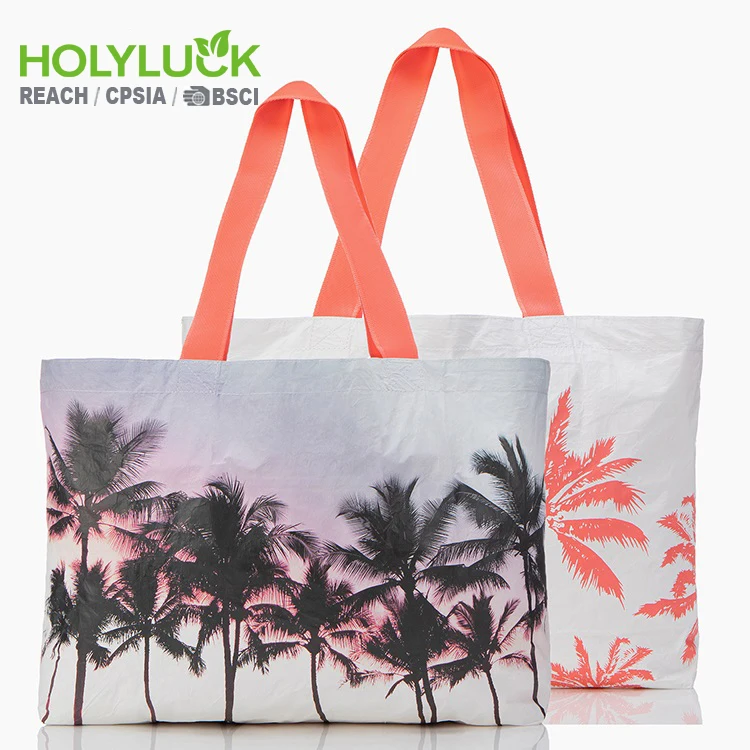 Custom Waterproof Washable Durable Zipper Closure Dupont Paper Reversible Hot Sales Custom Tyvek Shopping Bags