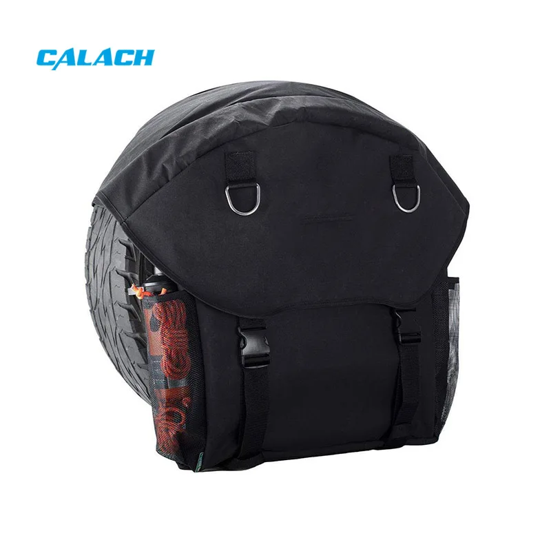 Custom logo 4wd Storage Water Proof Wheel Carrier Rear Car Spare Tire Cover 4wd Wheel Bag for Off-road Vehicle Outdoor Adventure