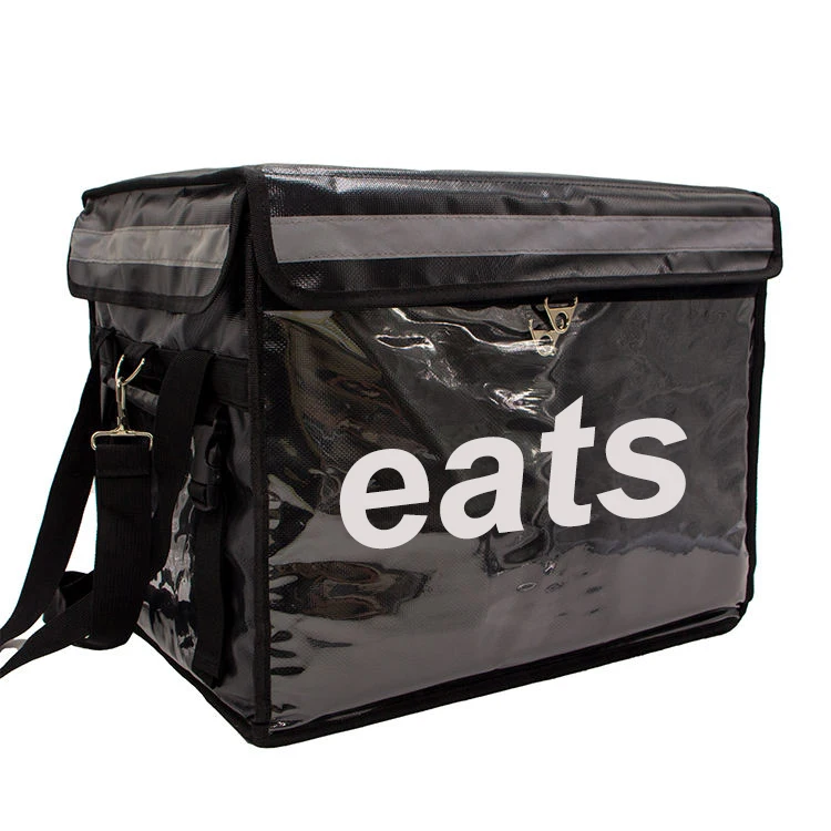 Custom logo Black Durable Waterproof Thermal Food Backpack Delivery Carry Motorcycle Grocery Delivery Bag for Car