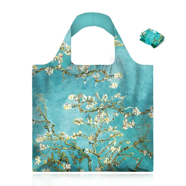 Custom logo Double Side Bulk Roll Foldable Shopping Bag Reusable Print for Woman Business