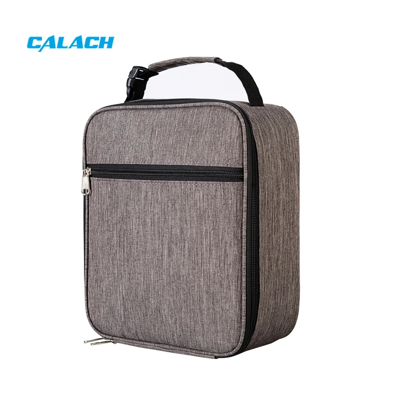 Customizable Fashionable Student Lunch Box Soft Cooler Thermal Kids Lunch Bag With Strap Bottle Holder