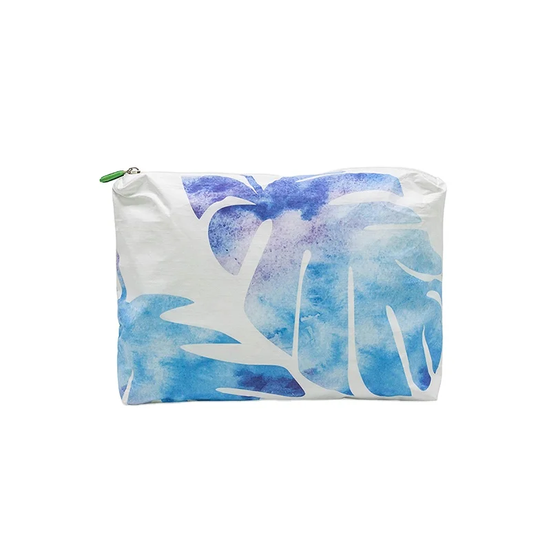 Dupont Tyvek Make up Bag Tyvek Zipper Pouch Hawaiian Bikini Swimsuit Bags Custom Dupont Paper Aloha Tyvek Cosmetic Bag for Beach
