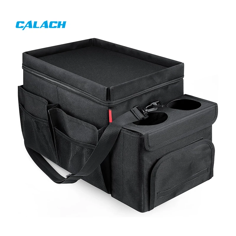 Durable Oxford Fabric Exterior Waterproof Liner Portable Car Storage Insulated Cooler Box with Dividers