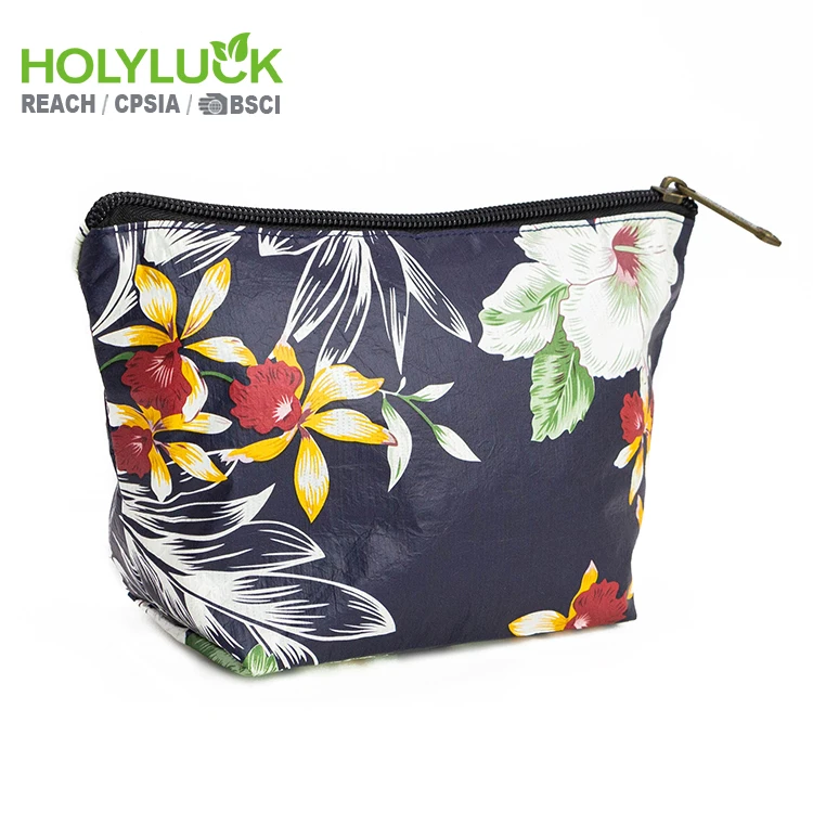 Eco Friendly Small Cosmetic Bags Organizer Makeup Waterproof Promotion Cosmetic Tyvek Pouch Bag for Women