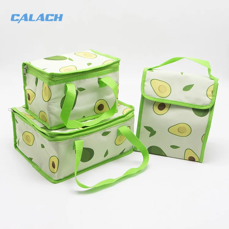 Eco-friendly Cheap Beer Bottle Nonwoven Shopping Foldable Avocado Lunch Bag Can Grocery Aluminium Foil Cooler Bag