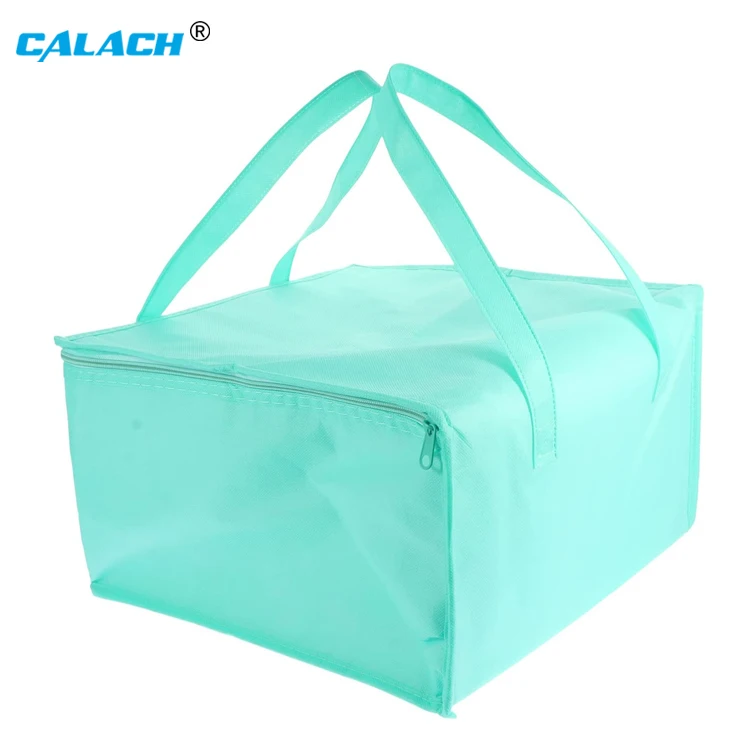 Eco-friendly Reusable Non Woven Lunch Bag Customized logo Printed Folding Grocery Tote Food Delivery Insulated Cooler Bag