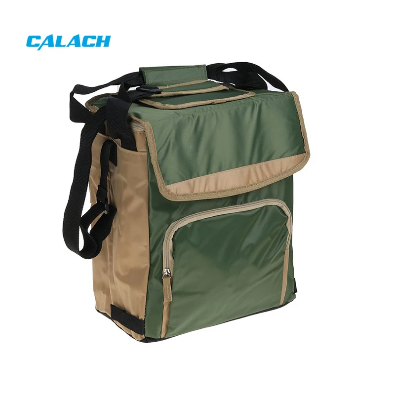Factory Supply Portable Outdoor Picnic Insulated Cooler Lunch Bag Custom Printed Green Food Delivery Cooler Bag