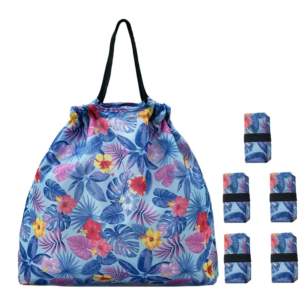 Custom logo Durable Eco Folding Reusable Shopping Bag Polyester