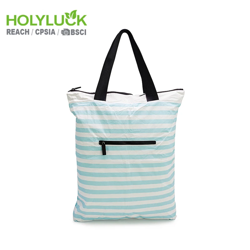 Foldable Custom Reusable Beach Brown Tyvek Paper Shopper Tote Zipper Aloha Print Dupont Tyvek Shopping Boat Bags with logo