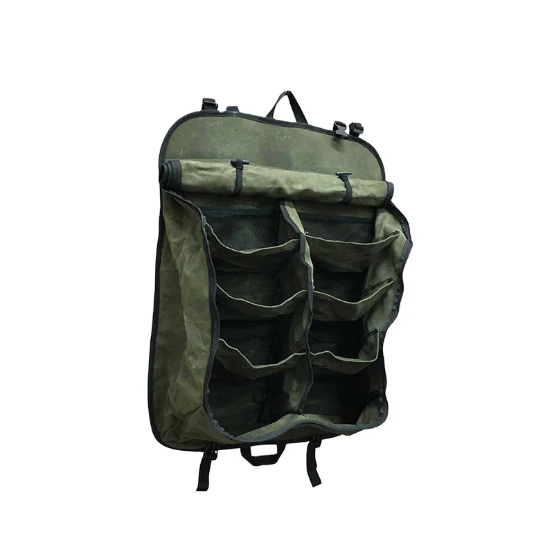 Foldable Quick Camping Accessories Gear Tote Hanging Waterproof Waxed Canvas Outdoor Camping Storage Bag