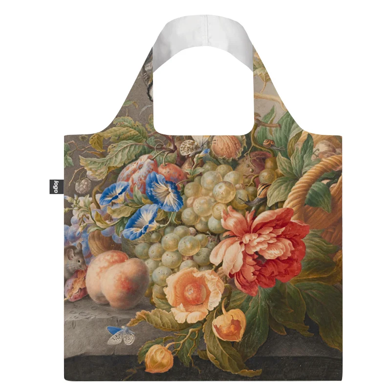 GRS Certification Custom Logo Grocery Eco-Friendly Foldable Ripstop Carry Polyester Bags Reusable Folding Shopping Bag