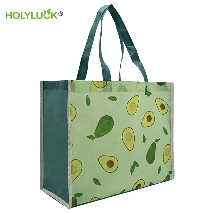 Heavy Duty Large Recycled Promotion Nonwoven Bag Reinforced Handle Grocery Non Woven Shopping Bags With Custom Printed Logo