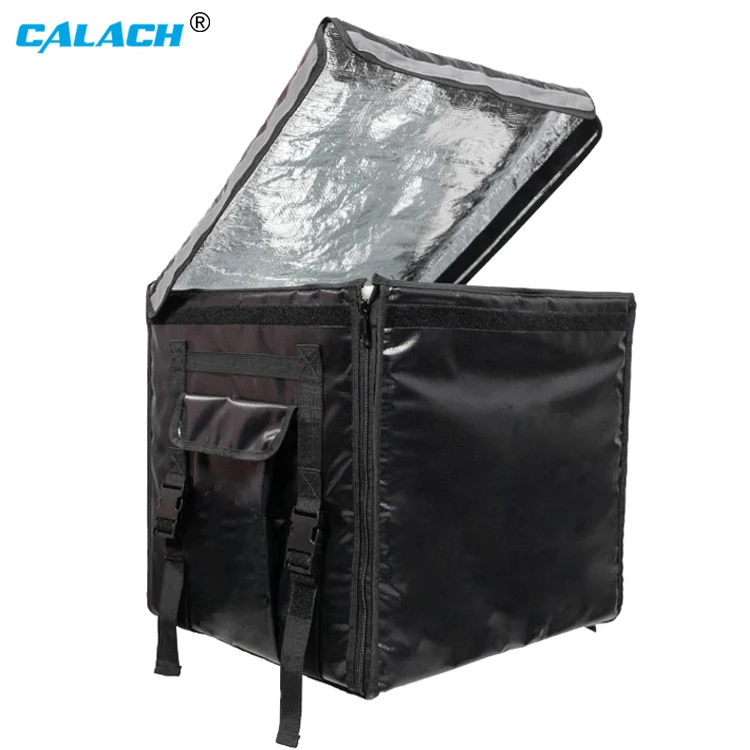 Heavy Duty Waterproof Motorcycle Cooler Bags Insulated Bike Black Food Delivery Bag for Bicycle