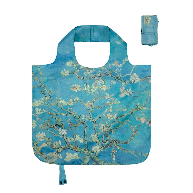 Ripstop Foldable Shopping Tote Custom Portable Storage Outdoor Reusable Polyester Shopping Bags