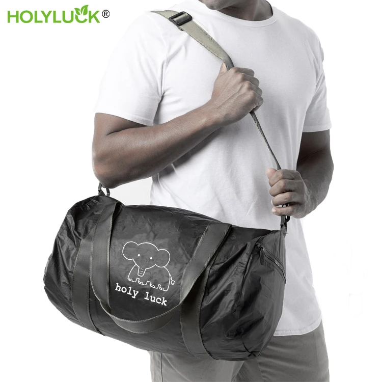 Holyluck Reusable Waterproof Washable Tyvek Duffle Bag Reusable Zipper Dupont Travel Bag