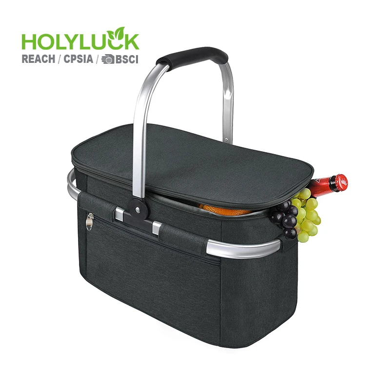 Portable Insulated Foldable Storage Basket Camping Picnic Outdoor