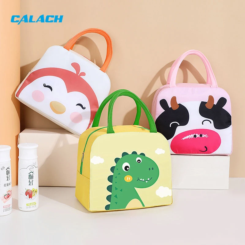Insulation Kids Lunch Cooler Bags Cartoon Cute Animals Waterproof Food Thermal Lunch Bag for School Kids